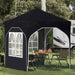 Pop-up partytent 192 x 192 x 245 cm Zwart