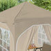 Pop-up partytent 192 x 192 x 245 cm Crèmekleurig