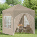 Pop-up partytent 192 x 192 x 245 cm Crèmekleurig