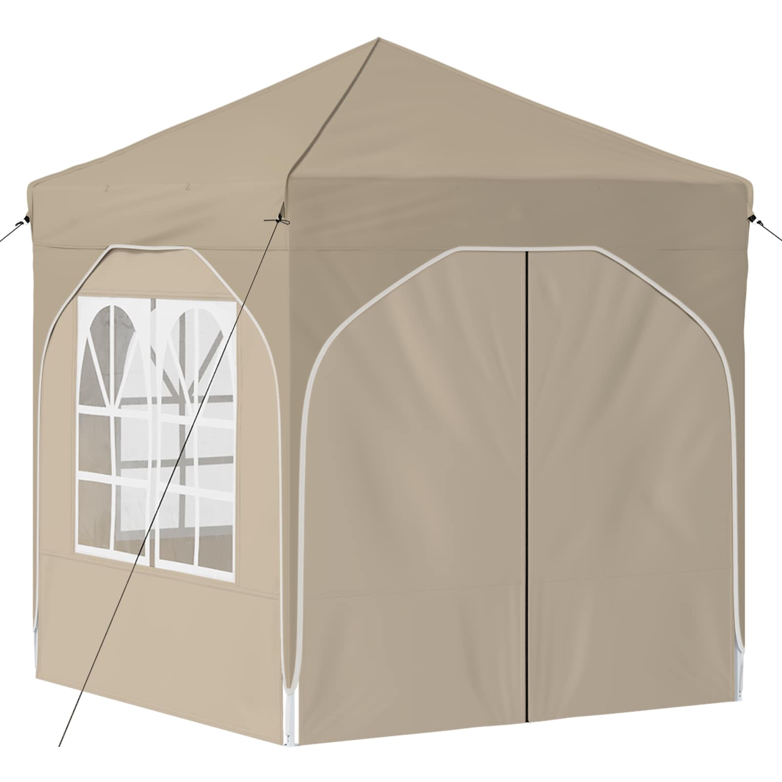 Pop-up partytent 192 x 192 x 245 cm Crèmekleurig