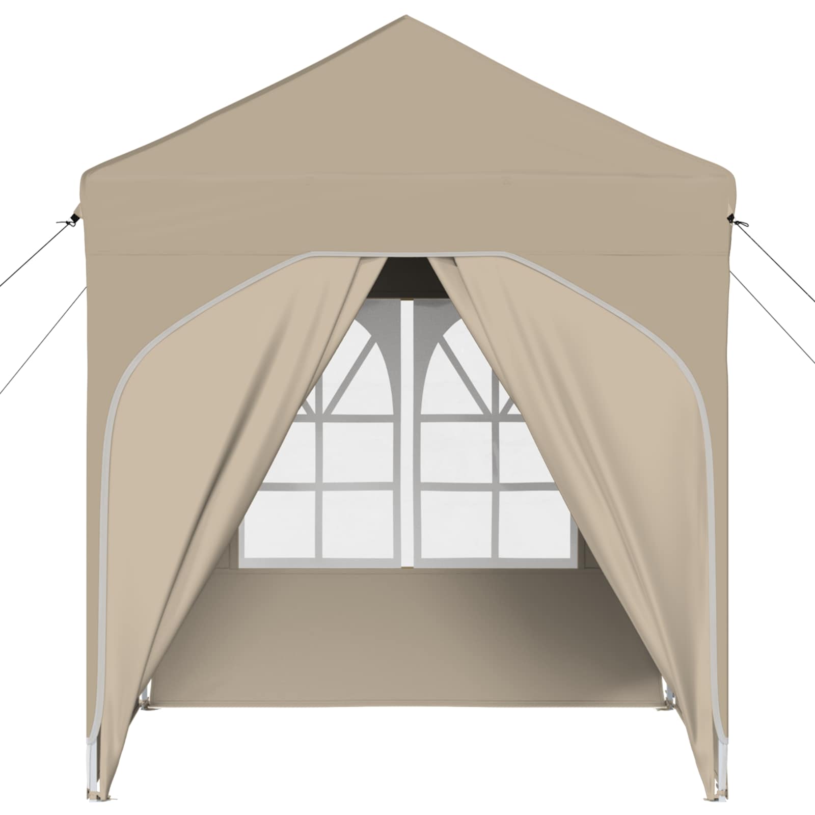 Pop-up partytent 192 x 192 x 245 cm Crèmekleurig
