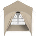Pop-up partytent 192 x 192 x 245 cm Crèmekleurig