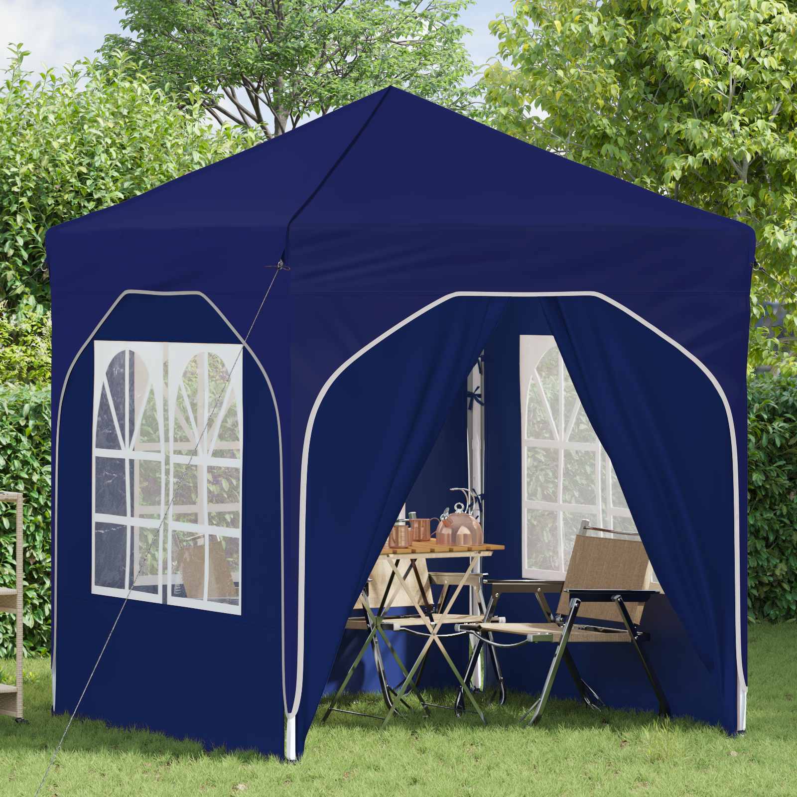 Pop-up partytent 192 x 192 x 245 cm Blauw