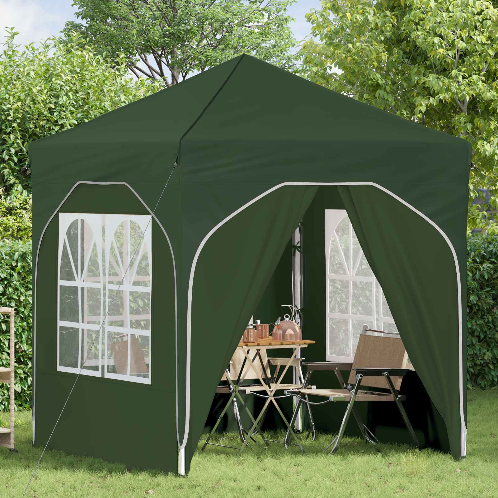 Pop-up partytent 192 x 192 x 245 cm Groen