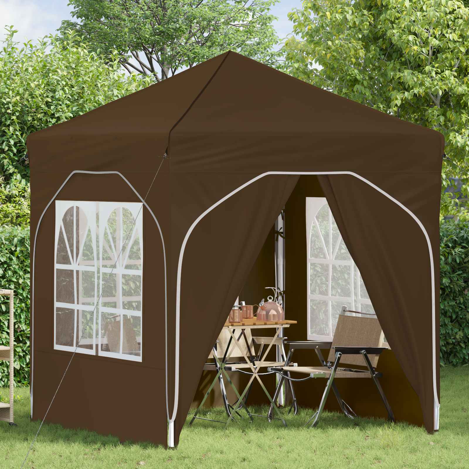 Pop-up partytent 192 x 192 x 245 cm Taupe
