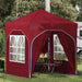Pop-up partytent 192 x 192 x 245 cm Bordeauxrood