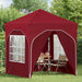 Pop-up partytent 192 x 192 x 245 cm Bordeauxrood