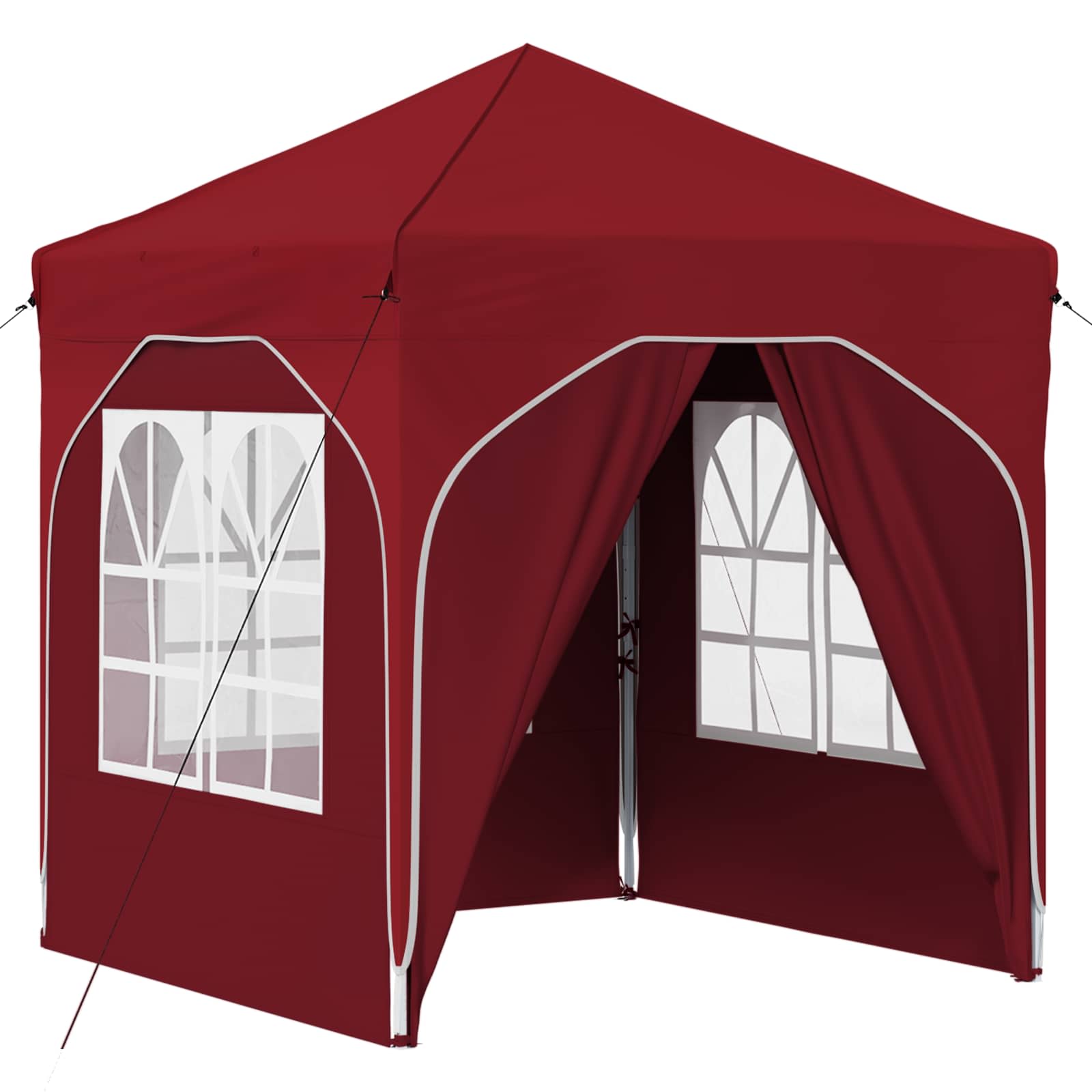 Pop-up partytent 192 x 192 x 245 cm Bordeauxrood