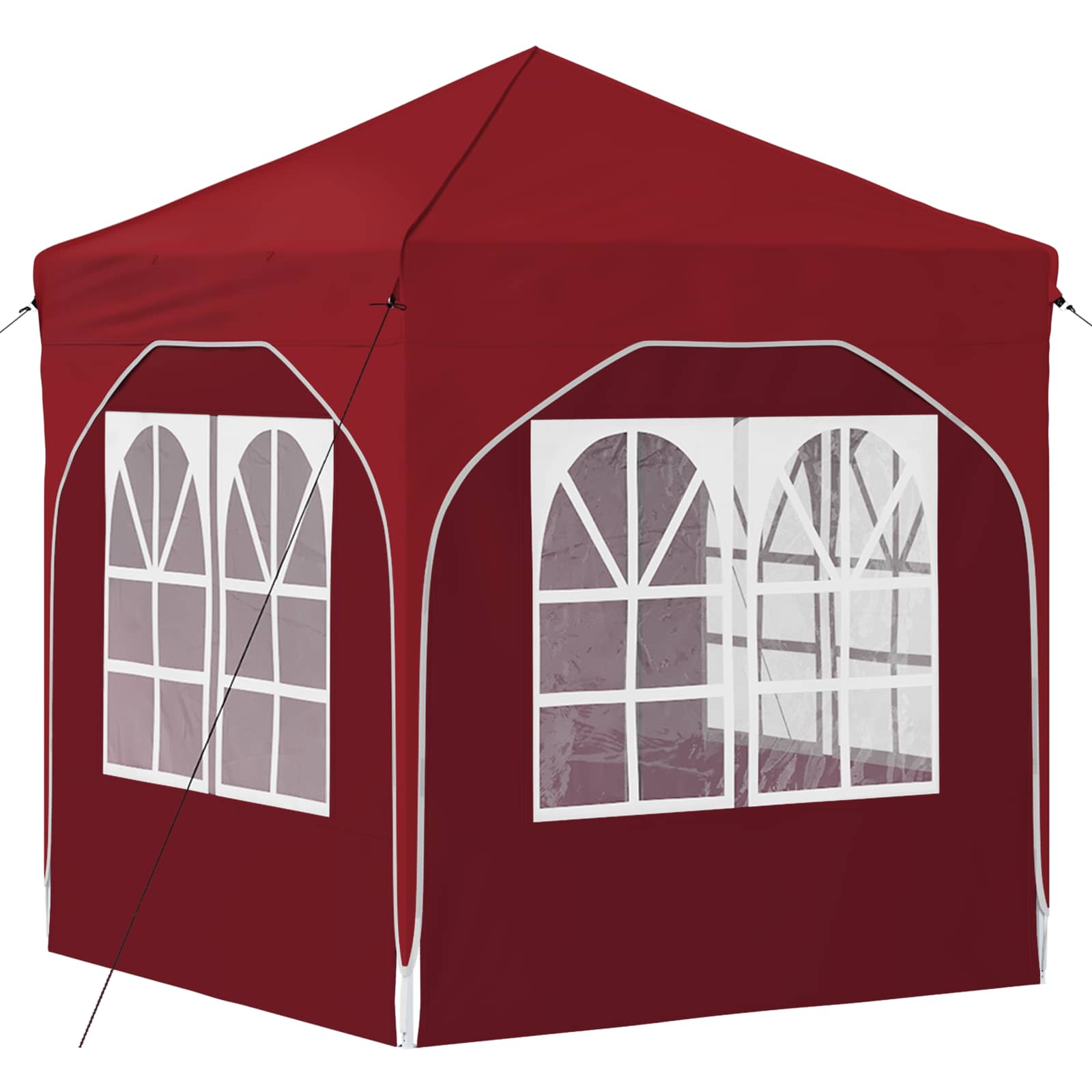 Pop-up partytent 192 x 192 x 245 cm Bordeauxrood
