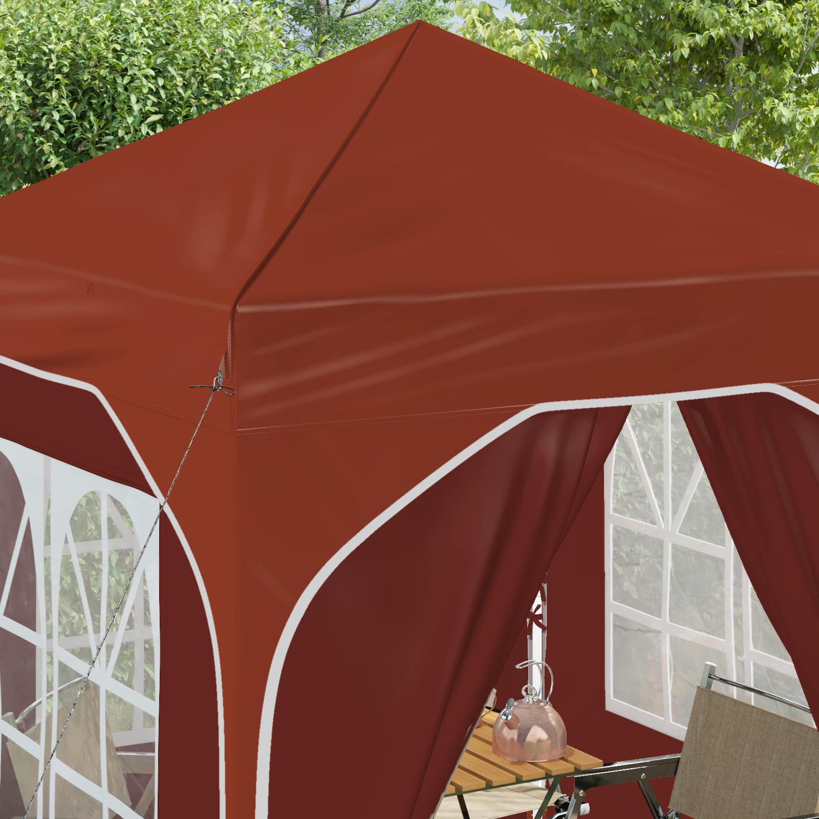 Pop-up partytent 192 x 192 x 245 cm Terracotta