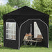 Pop-up partytent 192 x 192 x 245 cm Zwart