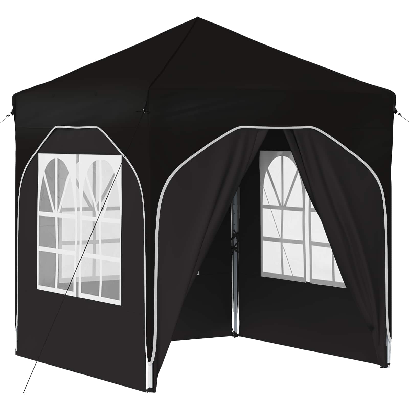 Pop-up partytent 192 x 192 x 245 cm Zwart