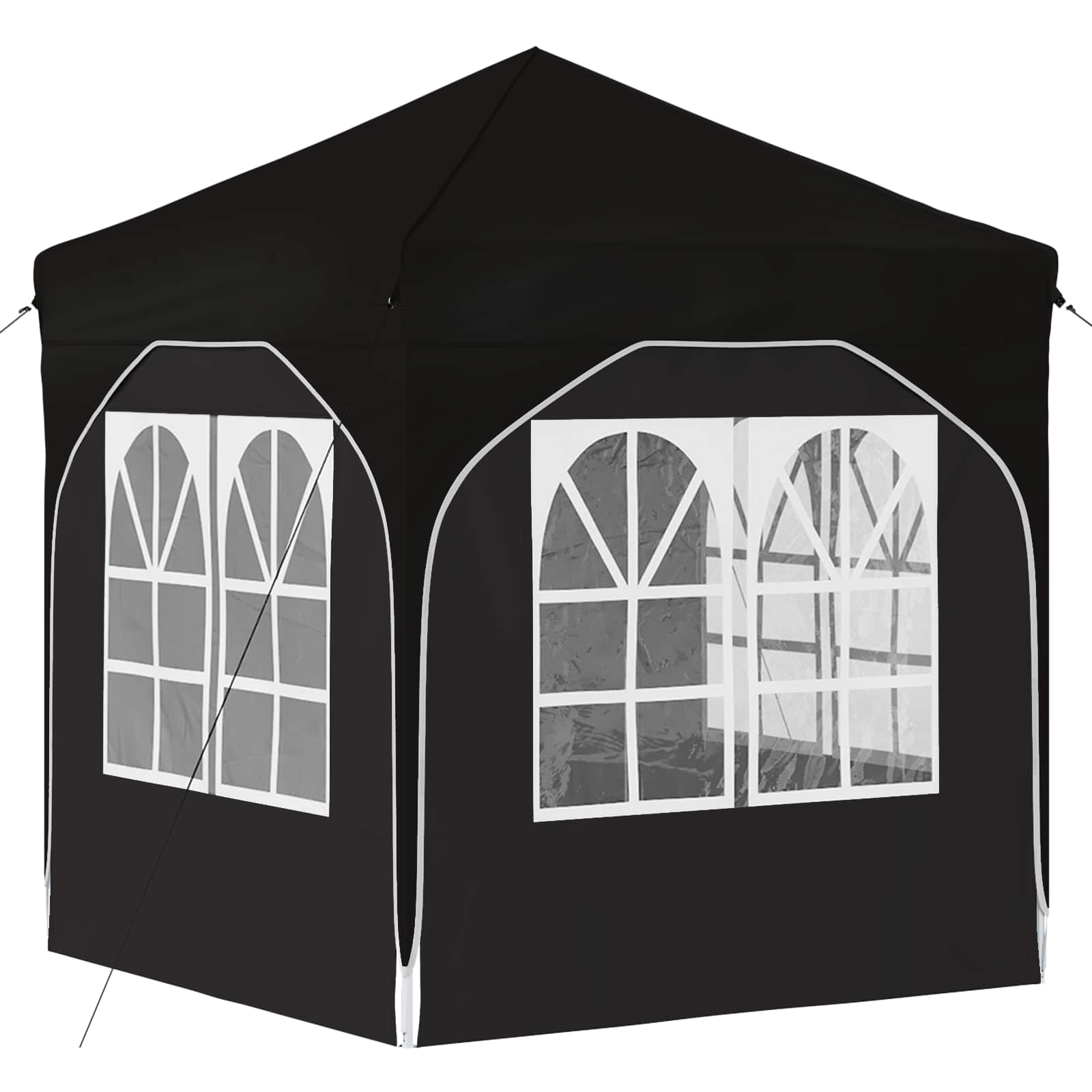 Pop-up partytent 192 x 192 x 245 cm Zwart