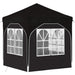 Pop-up partytent 192 x 192 x 245 cm Zwart
