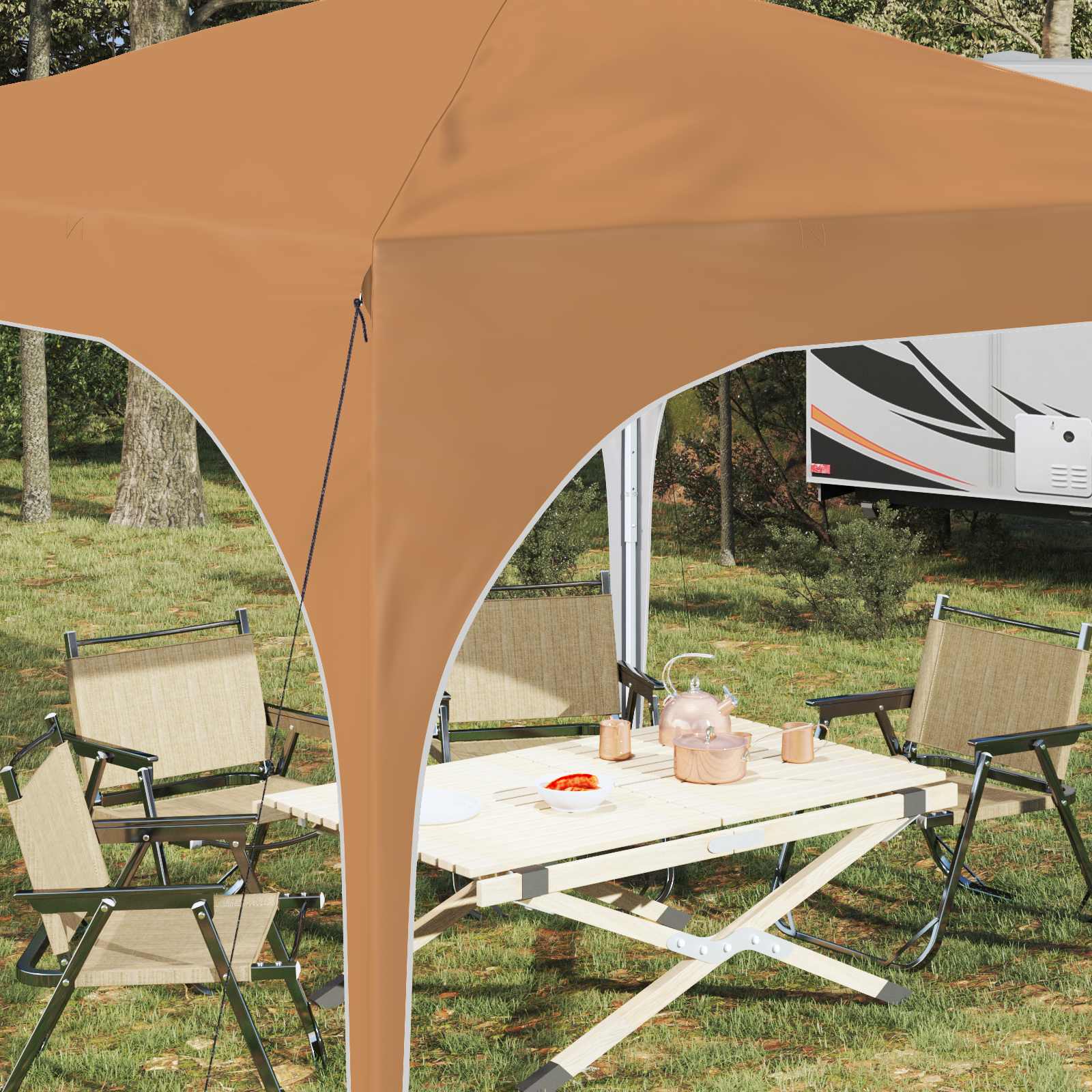 Pop-up partytent 290 x 290 x 245 cm Beige
