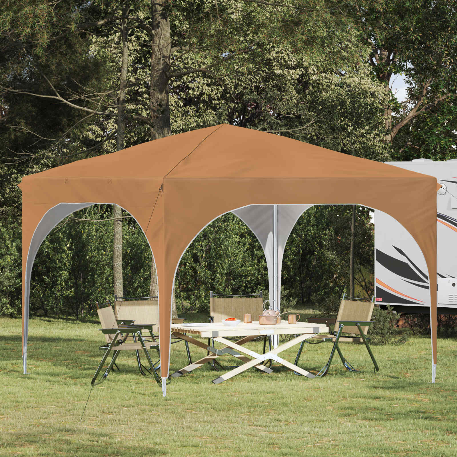 Pop-up partytent 290 x 290 x 245 cm Beige