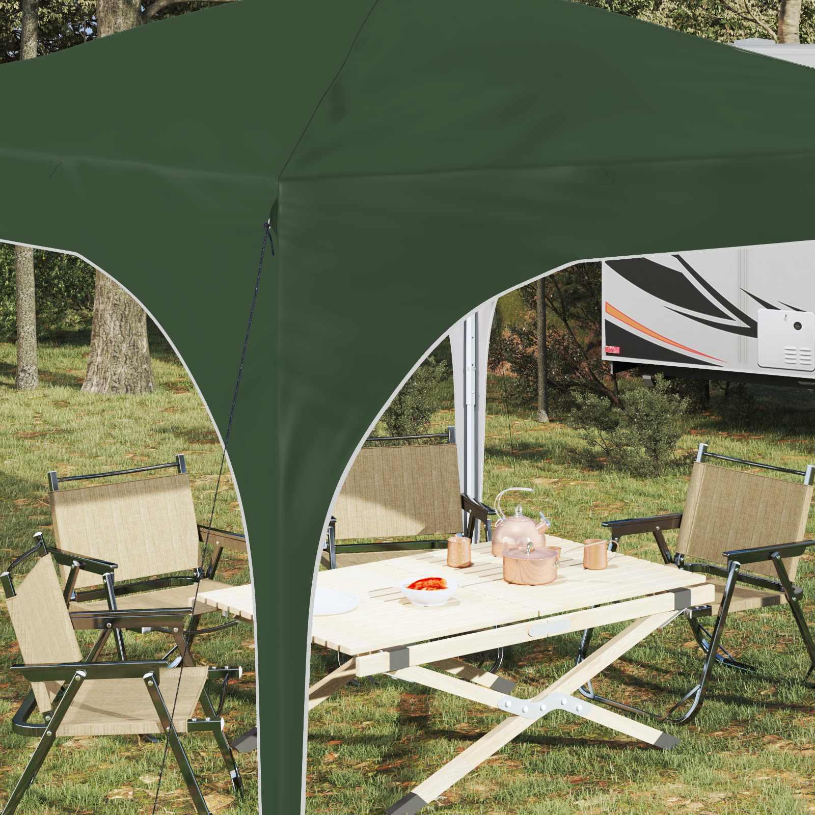 Pop-up partytent 290 x 290 x 245 cm Groen
