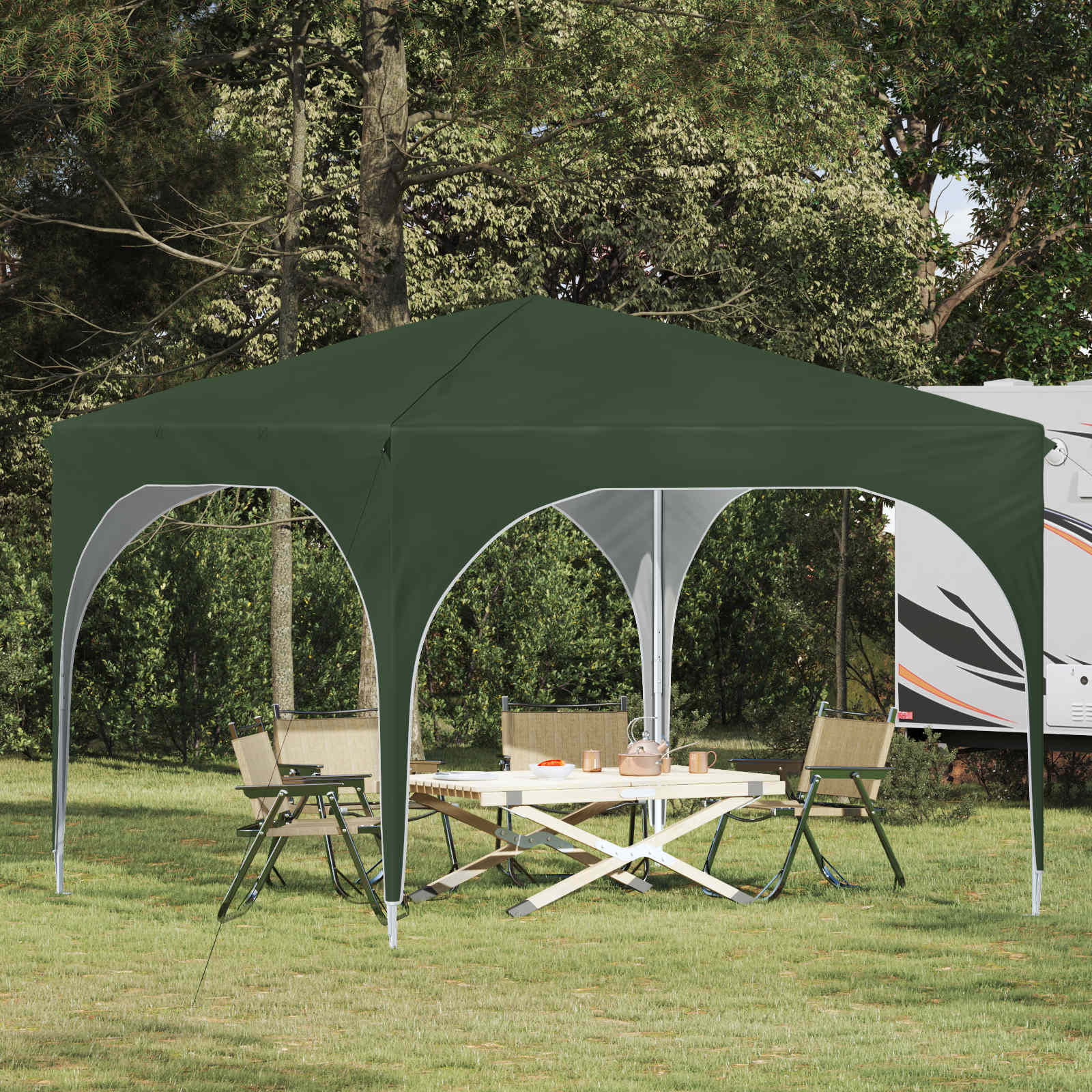 Pop-up partytent 290 x 290 x 245 cm Groen