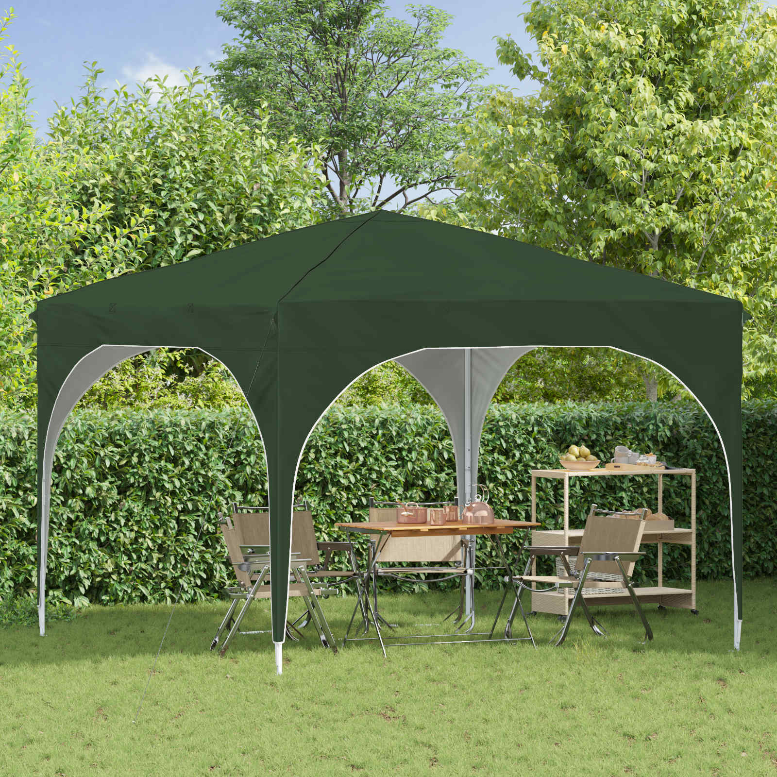 Pop-up partytent 290 x 290 x 245 cm Groen