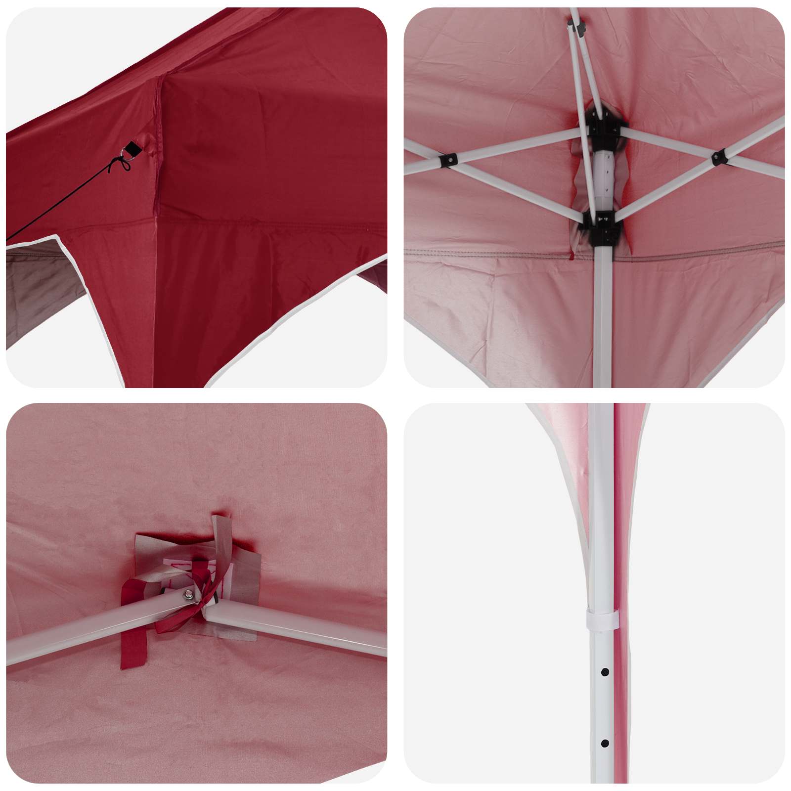 Pop-up partytent 290 x 290 x 245 cm Bordeauxrood