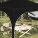 Pop-up partytent 290 x 290 x 245 cm Zwart