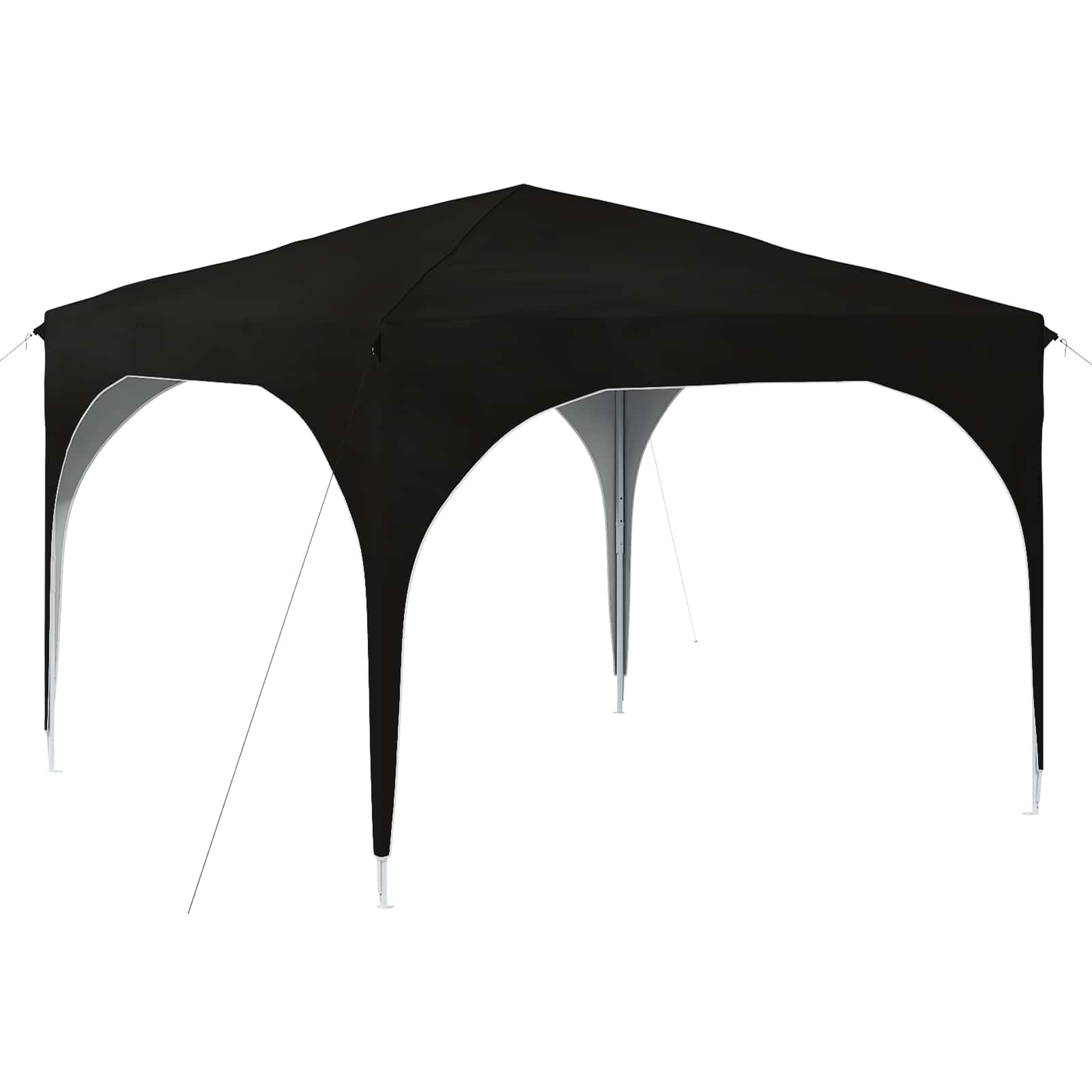 Pop-up partytent 290 x 290 x 245 cm Zwart