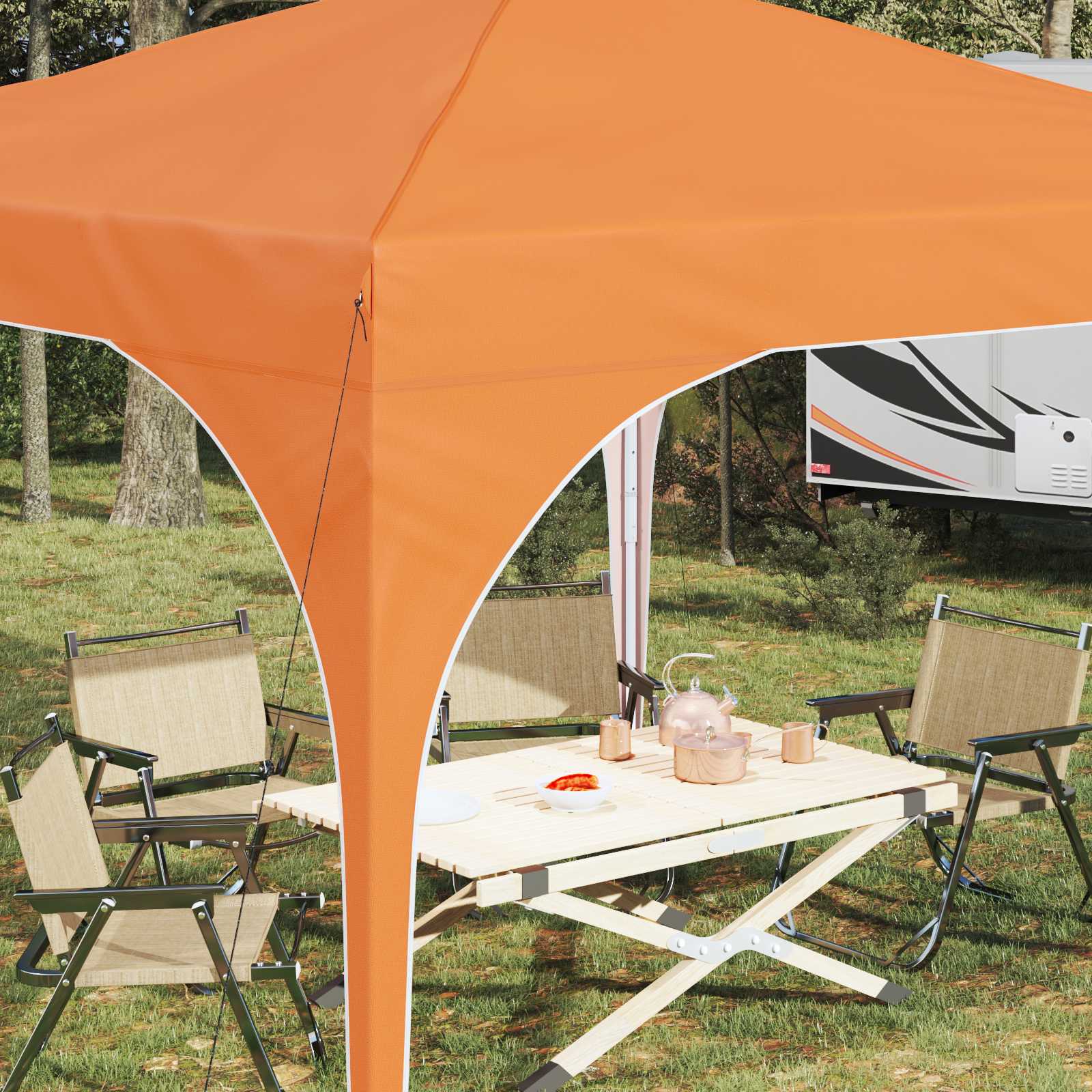 Pop-up partytent 290 x 290 x 245 cm Oranje