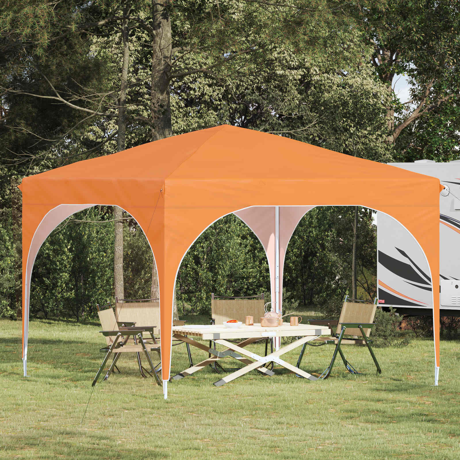 Pop-up partytent 290 x 290 x 245 cm Oranje