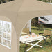 Pop-up partytent 290 x 290 x 245 cm Crèmekleurig