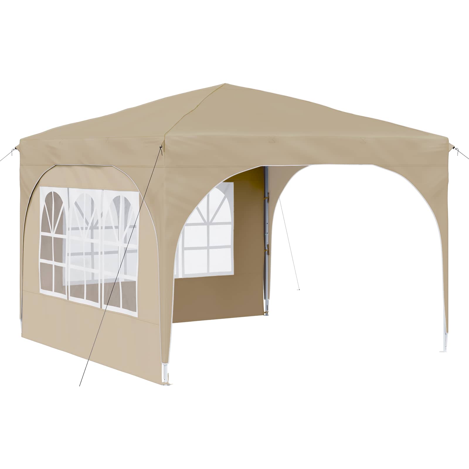 Pop-up partytent 290 x 290 x 245 cm Crèmekleurig