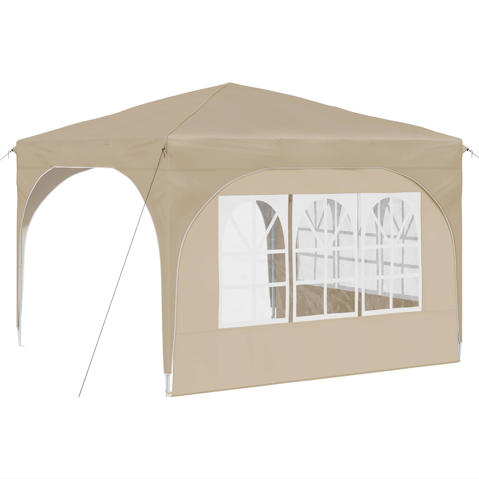 Pop-up partytent 290 x 290 x 245 cm Crèmekleurig