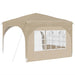 Pop-up partytent 290 x 290 x 245 cm Crèmekleurig