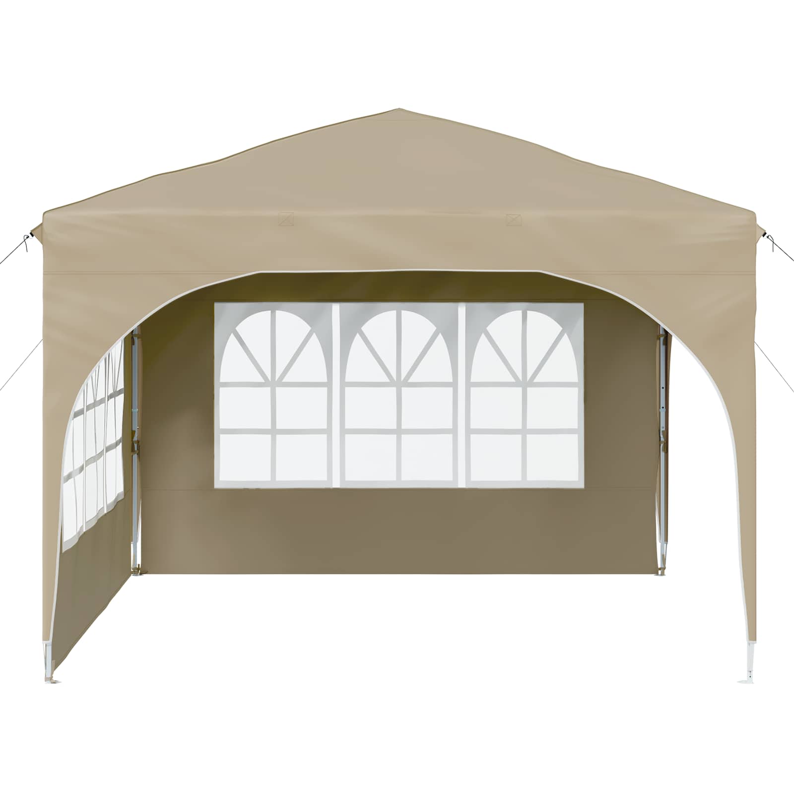 Pop-up partytent 290 x 290 x 245 cm Crèmekleurig