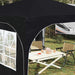 Pop-up partytent 290 x 290 x 245 cm Antraciet