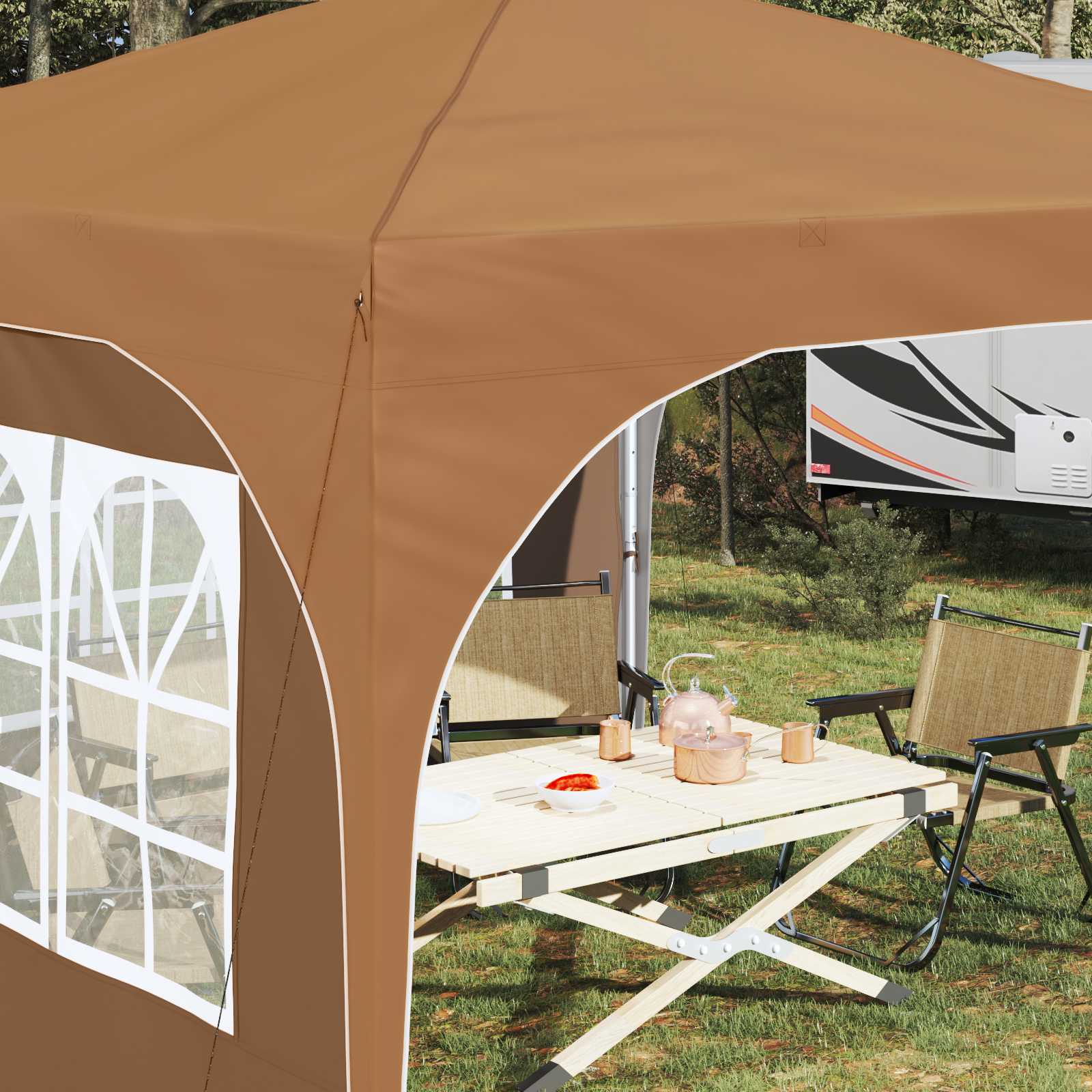 Pop-up partytent 290 x 290 x 245 cm Beige