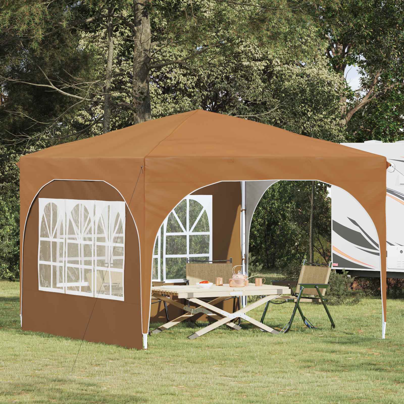 Pop-up partytent 290 x 290 x 245 cm Beige