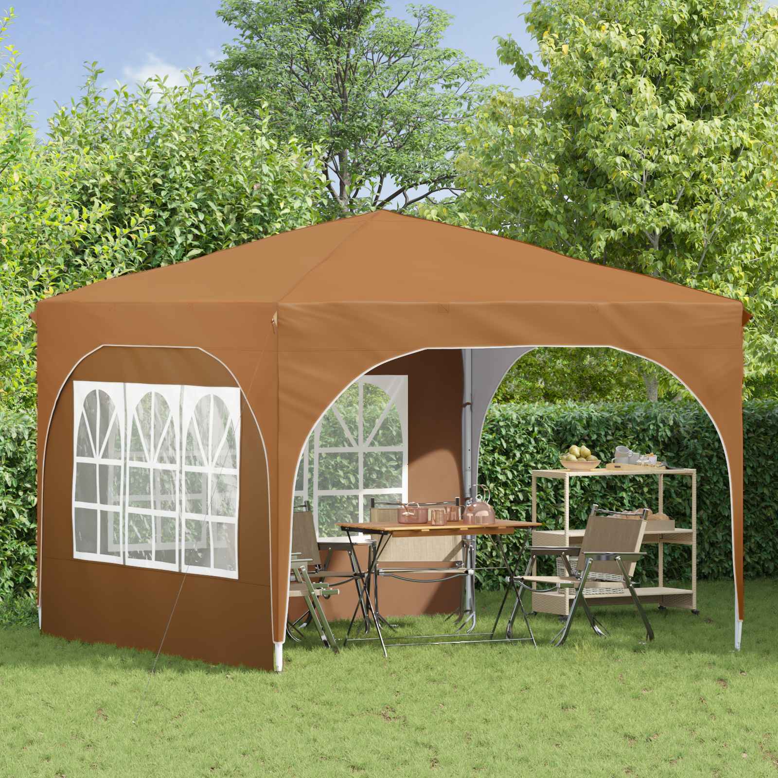 Pop-up partytent 290 x 290 x 245 cm Beige
