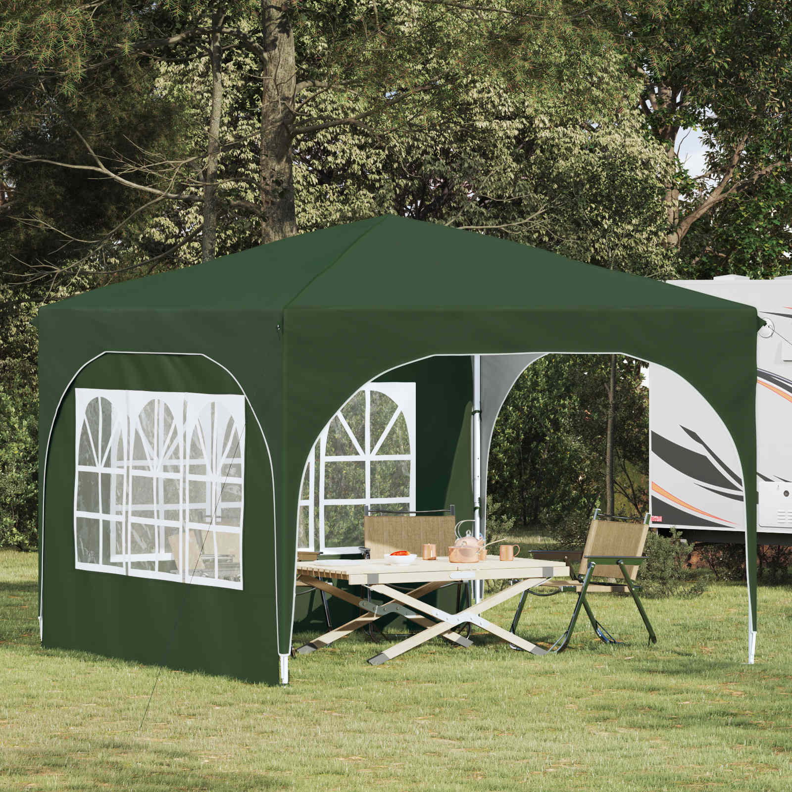 Pop-up partytent 290 x 290 x 245 cm Groen