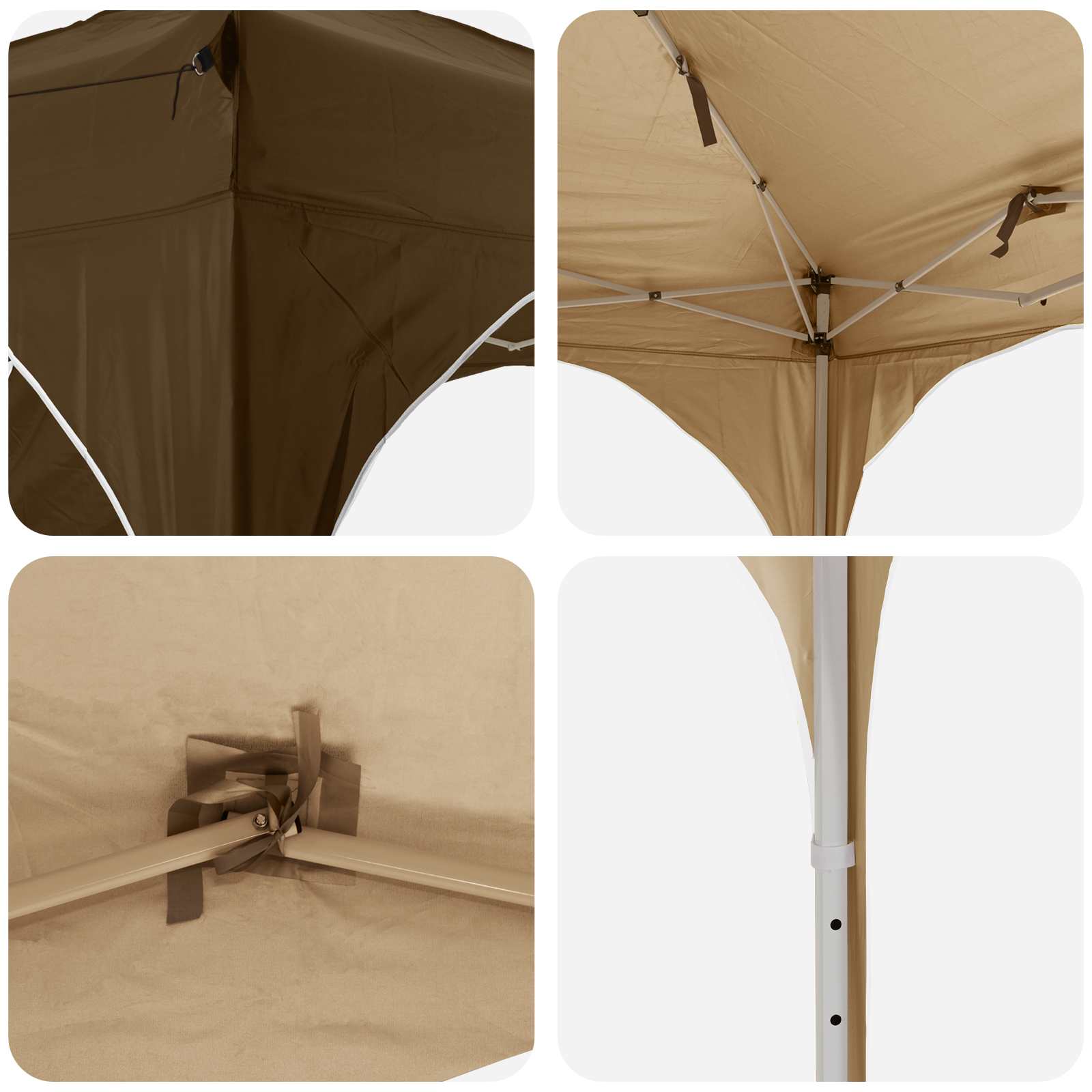 Pop-up partytent 290 x 290 x 245 cm Taupe