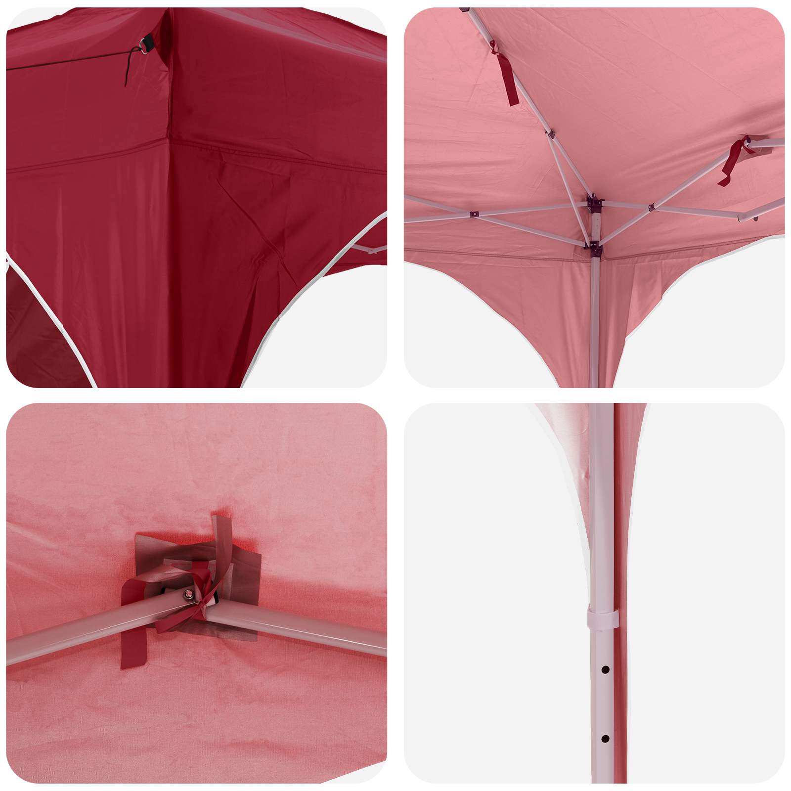 Pop-up partytent 290 x 290 x 245 cm Bordeauxrood