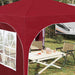 Pop-up partytent 290 x 290 x 245 cm Bordeauxrood