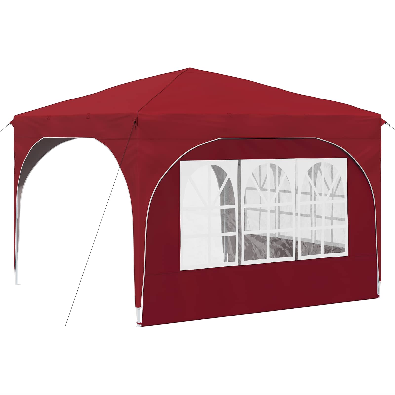 Pop-up partytent 290 x 290 x 245 cm Bordeauxrood
