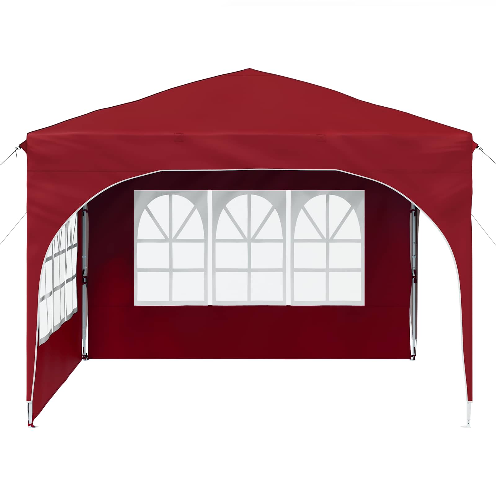 Pop-up partytent 290 x 290 x 245 cm Bordeauxrood