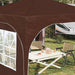 Pop-up partytent 290 x 290 x 245 cm Bruin