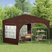 Pop-up partytent 290 x 290 x 245 cm Bruin