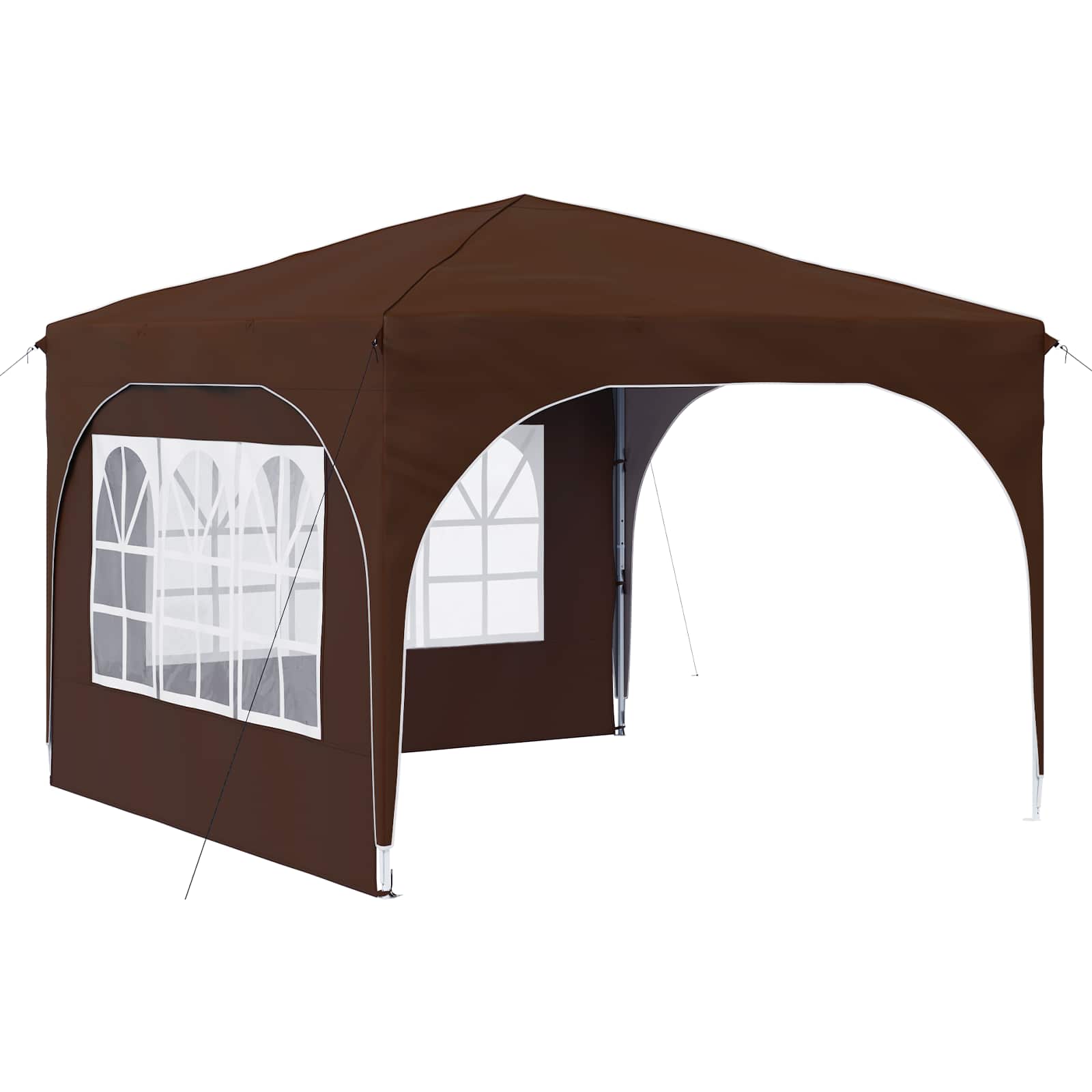 Pop-up partytent 290 x 290 x 245 cm Bruin