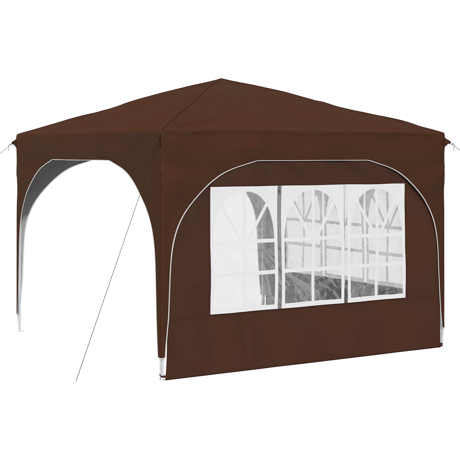 Pop-up partytent 290 x 290 x 245 cm Bruin