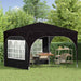 Pop-up partytent 290 x 290 x 245 cm Zwart