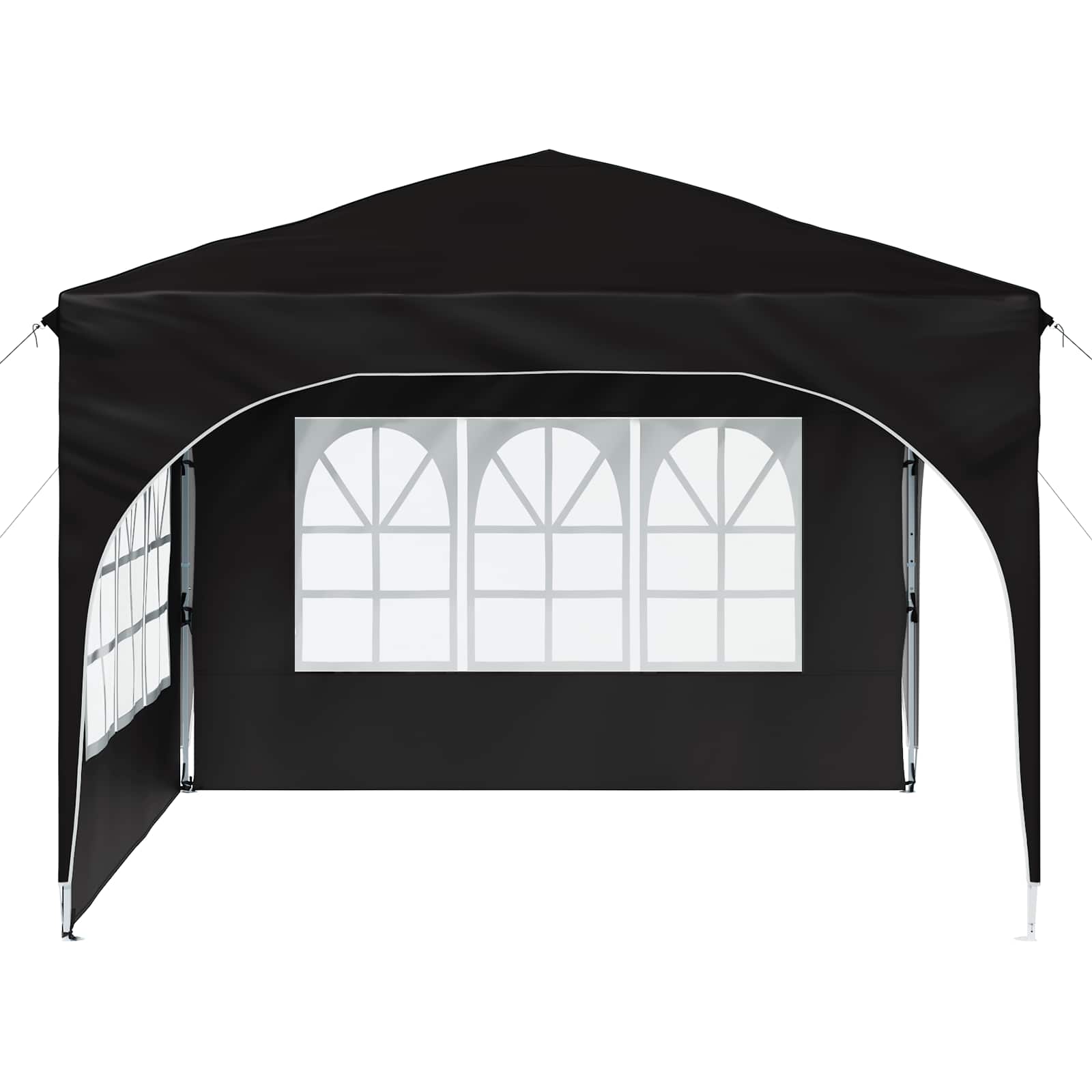 Pop-up partytent 290 x 290 x 245 cm Zwart