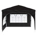 Pop-up partytent 290 x 290 x 245 cm Zwart